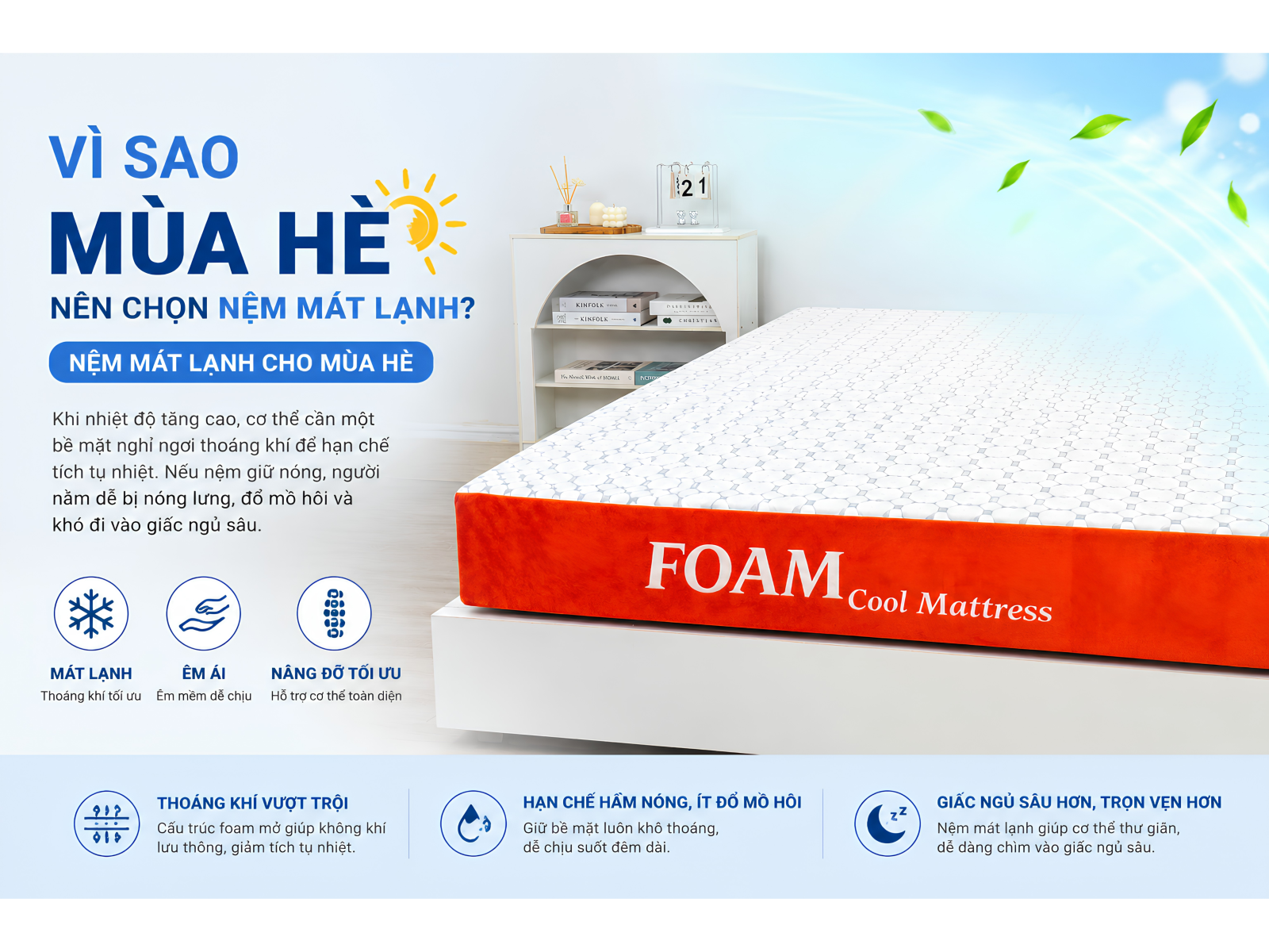 Nệm mát lạnh cho mùa hè