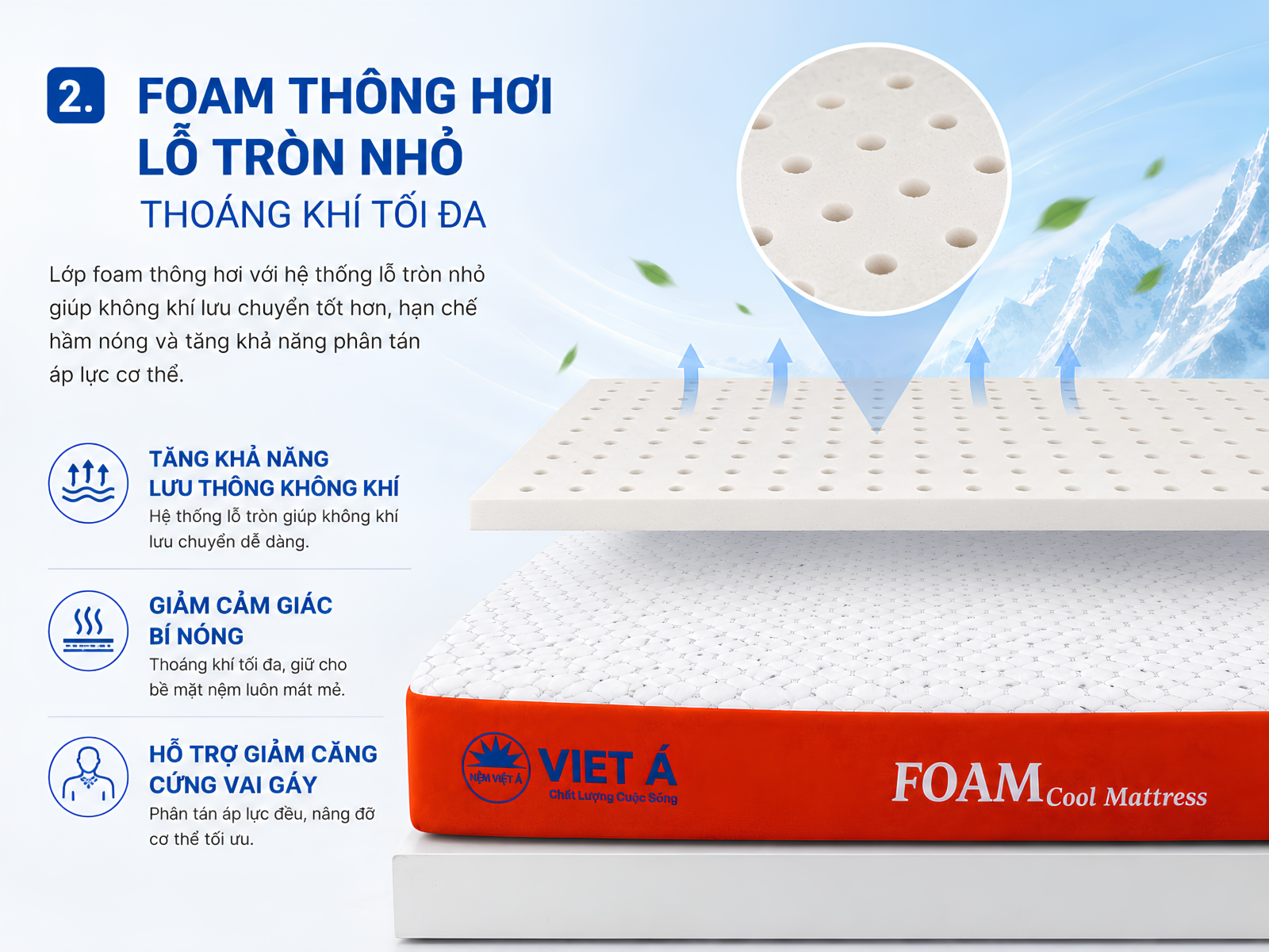 Foam thông hơi lỗ tròn nhỏ